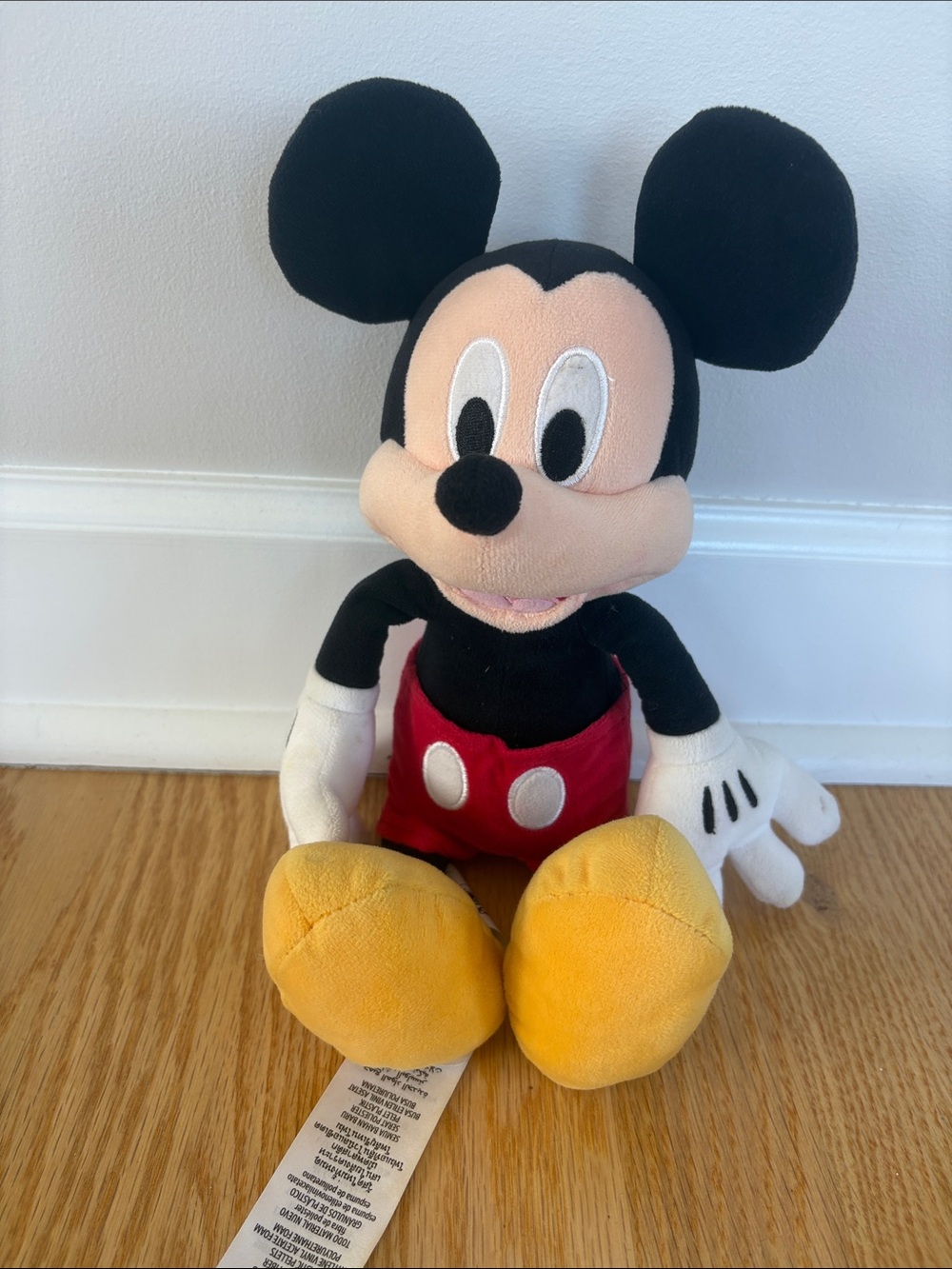 Disney Mickey Mouse Plush in Black, Red & Yellow